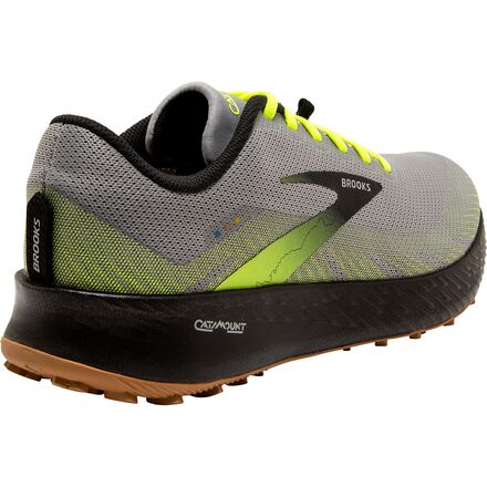 Brooks‎ Catamount Mens Trail Running Shoes Grey Lime Green Size 13 Men main image 2