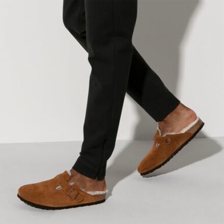(取寄) ビルケンシュトック メンズ ボストン シアリング ライン シューズ - メンズ Birkenstock men Boston Shearling Lined Shoe - Men's Mink/Natural Suede Birkenstock Boston Shearling Lined Shoe - Men's - Footwear