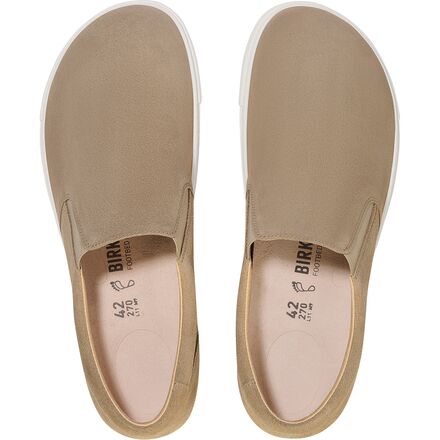 Birkenstock Oswego Beige Slip-On Men\'s Loafers Birkenstock Oswego Sandcastle Canvas/Suede main image 3