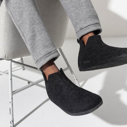 Birkenstock Andermatt Shearling Slipper Boot (Men\'s) Birkenstock Andermatt Shearling Wool Slipper Boot Anthracite  main image 2