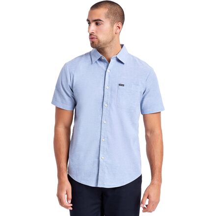 Brixton Mens Charter Oxford Standard Fit Short Sleeve Woven Shirt