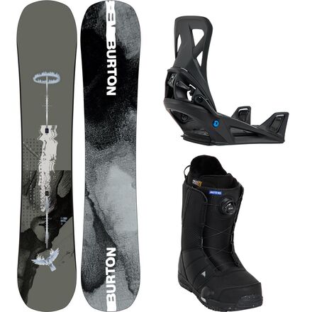 Burton Instigator Camber Snowboard + Step On Package - Men's