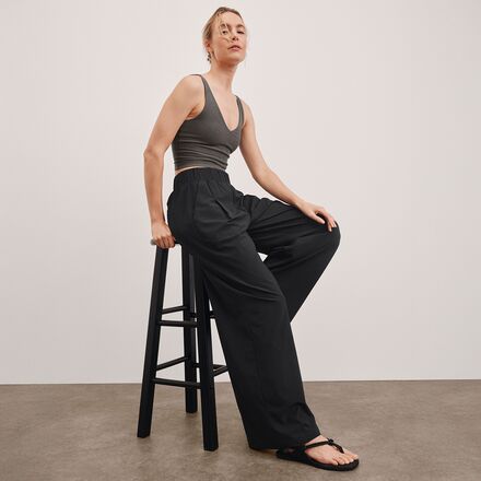 (取寄) ビヨンドヨガ レディース ストレッチ ウーブン ワイド レッグ パンツ - ウィメンズ Beyond Yoga women Stretch Woven Wide Leg Pant - Women's True Black Beyond Yoga Stretch Woven Wide Leg Pant - Women's - Clothing