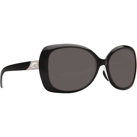 Women’s Costa Sea Fan Black with Blue Reflective Polarized 580P lens Costa Blackfin L (62-17) with Blue Mirror lenses and Matte  main image 4