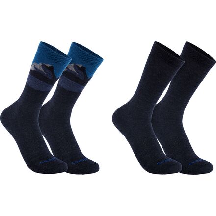 (取寄) メンズ シンセティック-ウール ブレンド マウンテン クルー ソックス - 2-パック - メンズ Carhartt Gloves men Synthetic-Wool Blend Mountain Crew Sock - 2-Pack - Men's Assorted 1 Carhartt Gloves Synthetic-Wool Blend Mountain Crew Sock - 2-Pack