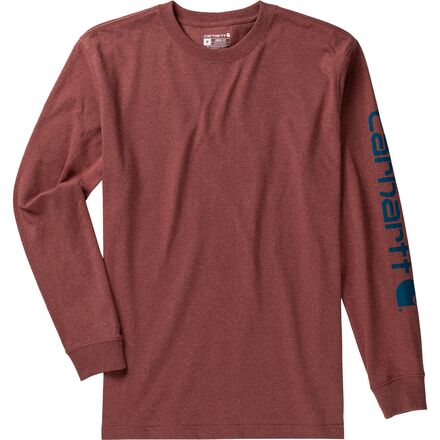 carhartt men's signature logo long sleeve t shirt