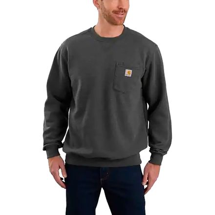 Carhartt Crewneck Pocket Sweatshirt, Men's Carbon Heather