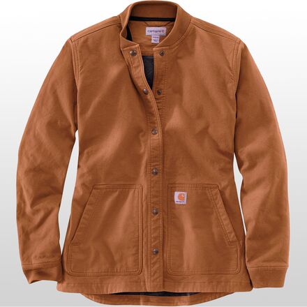 Carhartt Relaxed Canvas Snap Front Rib Collar Shirt Jacket