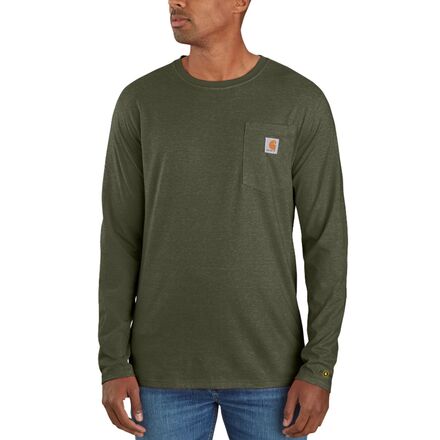 【Carhartt】L/S POCKET WAFFLE T-SHIRT R5504 Carhartt Force Relaxed Fit MW LS Pocket T-Shirt - Men's