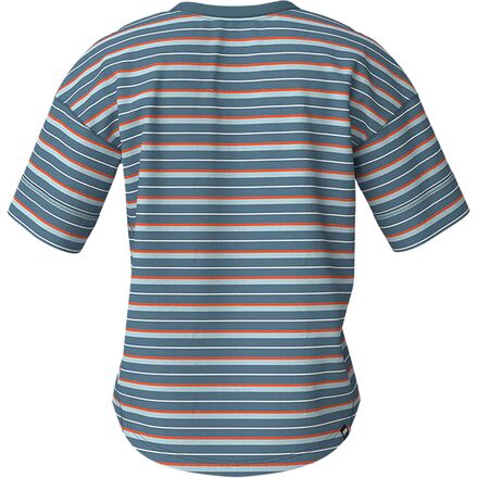 【as\"on】25ss ELLEN STRIPE TEE Women's Heritage Mariner Top, Boatneck Three-Quarter-Sleeve