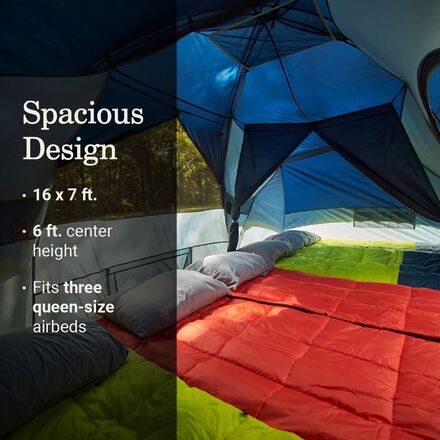 Coleman Skydome Tent XL With Lighting: 8-Person 3-Season - Hike & Camp