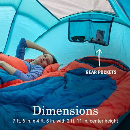 Coleman Camp Burst Pop Up Dark Room Tent: 2-Person 3-Season - Hike
