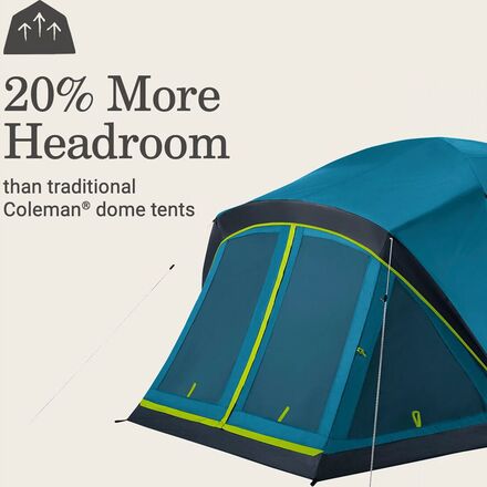 Coleman 4-Person Skydome Dark Room テント Skydome™ 4-Person Screen Room Camping Tent with Dark Room