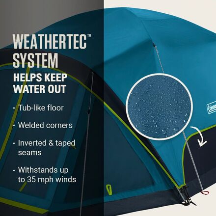 Coleman 4-Person Skydome Dark Room テント Skydome™ 4-Person Screen Room Camping Tent with Dark Room