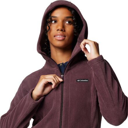 Long hooded fleece jacket shop