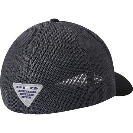 Columbia PFG Flexfit Mesh Fish Flag Ball Cap - Black/Graphite - L/XL