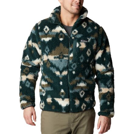 fleece print jacket