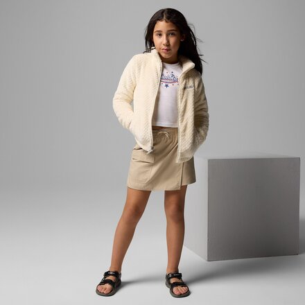 Columbia Fire Side Sherpa Hybrid Full-Zip Fleece Jacket - Girls