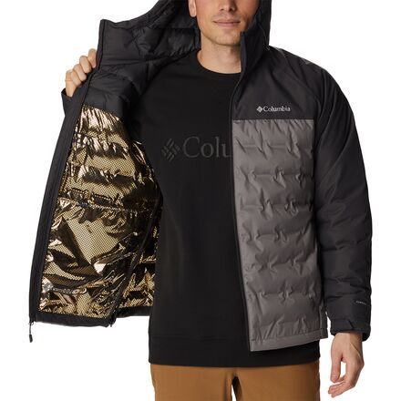 Columbia Men's Grand Trek II Down Hooded Jacket - L - Grey