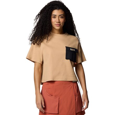 売れ筋商品|||コロンビア カットソー トップス レディース Cove Beach Cropped Pocket T-Shirt - Women's Canoe/Black Columbia Cove Beach Cropped Pocket T-Shirt - Women's - Clothing