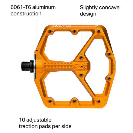 Crank brothers STAMP LTD 7 Lサイズ orange Stamp 0 Large Flat Pedal – Crankbrothers