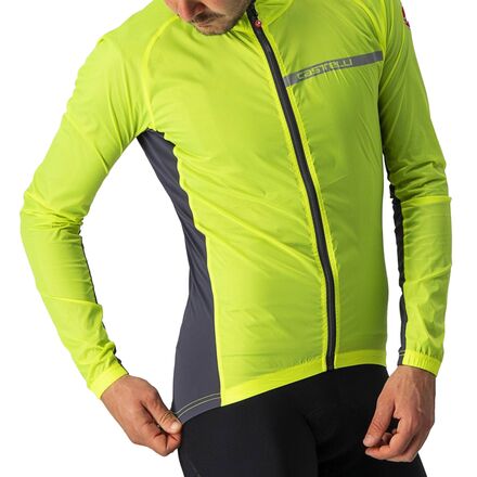 カステリ SQUADRA ER JACKET 蛍光イエロー ウインドブレーカー Castelli Squadra ER Jacket - Kelowna Cycle | The Hub