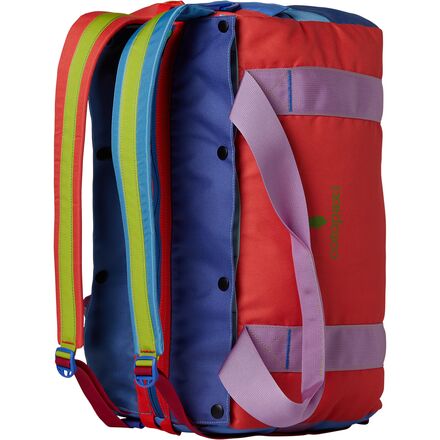 cotopaxi chumpi travel duffel backpack Viaje 35L Bag in Aster or slip the pass Cotopaxi Viaje 35L Travel Duffel