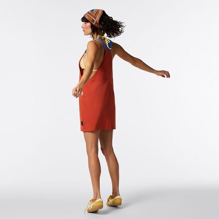 women orange overall dress Orange & White Overall Bib Checkerboard Dress  Josie's Boutique