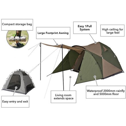 DOD Outdoors THE 1Pull Dome Tent - Hike & Camp