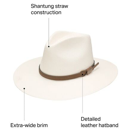 Stetson Stargazer Shantung Straw Safari Hat Natural Size: Small
