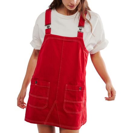 open lace back dress Red Corduroy Dress – Dotty Dungarees (US) main image 1