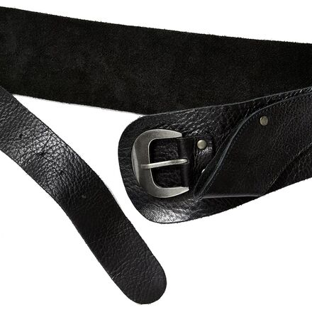 Free People Jericho Hip Belt in Gray FREE PEOPLE Leather JERICHO Hip Belt – Silver Accents main image 4