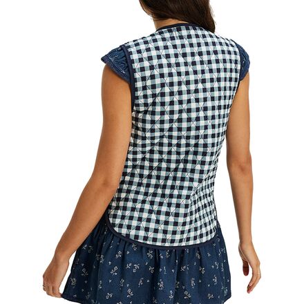 Free People Women's Claudine Gingham Tie Front Vest Free People Women's Claudine Gingham Tie Front Vest