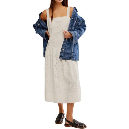 Free People Primavera Eyelet Midi Dress - Women's White, Xs