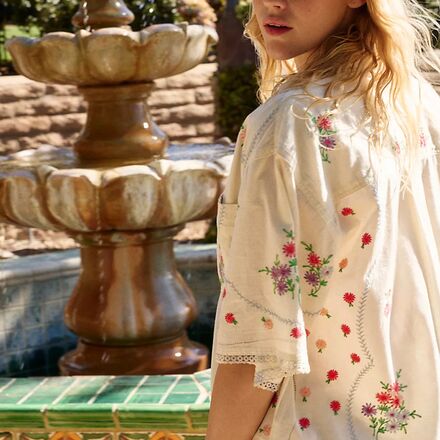 free people emma embroidered dress Free People Dress Womens Extra Small White Emma Floral Embroidered Swing