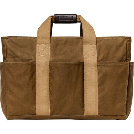 FILSON フィルソン TIN CLOTH TOTE BAG トートバッグ Filson Tin Cloth Tote Bag With Zipper Dark Tan, sturdy shopper