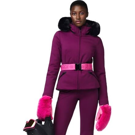 Goldbergh Hida Womens Ski Jacket in Flame with Faux Fur Trim