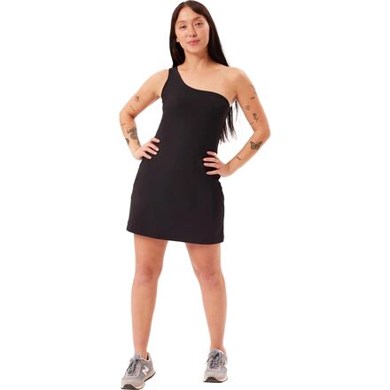 girlfriend collective one shoulder dress Girlfriend Collective Bianca Dress - Women's