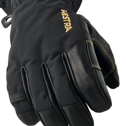 Hestra ARMY LEATHER GORETEX 3FINGER グローブ Army Leather Gore-Tex - 3 finger - Black/Natural Grey