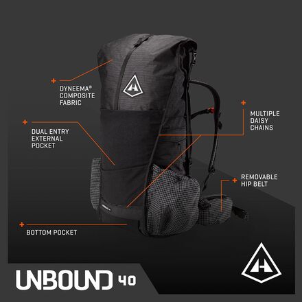 Hyperlite Mountain Gear Unbound 40L Backpack - Hike & Camp