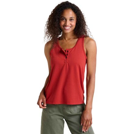 (取寄) トードアンドコー レディース ピル ヘンリー タンク トップ Toad&Co women Piru Henley Tank Top Salt Toad&Co Piru Henley TankTop - Women's - Clothing
