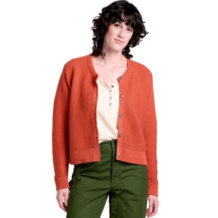 売れ筋商品|||ドード アンドコー ニット&セーター アウター レディース Bianca Crew Cardigan - Women's True Navy Stripe Bianca Organic Cotton Crewneck Cardigan | Toad&Co