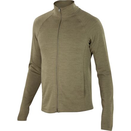 Blouson homme avec fermeture éclair 100% laine mérinos bleue In Primis | vente en ligne sur HOLYART