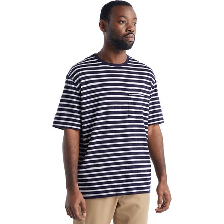 Icebreaker Granary Stripe Short-Sleeve Pocket T-Shirt - Men's