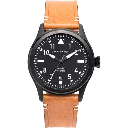 Jack Mason A101 Aviation Collection PVD Leather Watch - Accessories