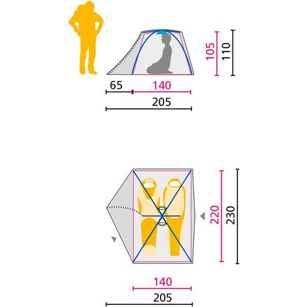 Skyrocket II Dome Tent: 2-Person 3-Season - & Camp