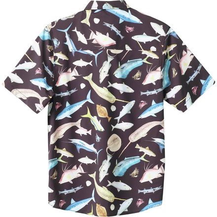 【送料無料】【未使用】KAVU(カブー)/River Wrangler Fish Fest/リバーラングラー/半袖シャツ/アウトドア/魚柄/M(海外サイズ) FISFES.jpg