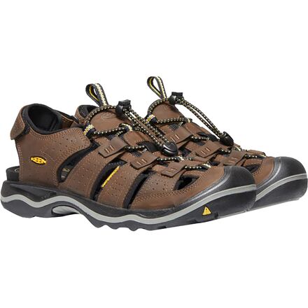 KEEN‎ Rialto 3 Point Mens Sandals US 9 M Leather Hiking Outdoor Brown 1016643 KEEN Rialto 3 Point DARK EARTH 1016643 Men main image 3