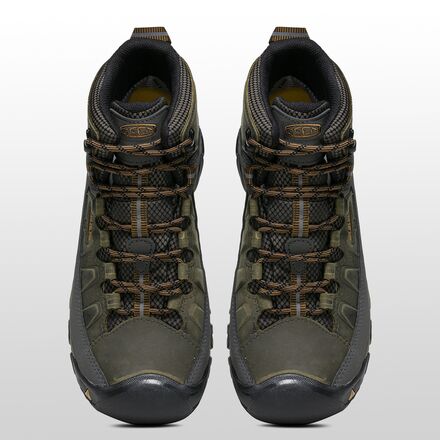 KEEN Targhee 3 Mid Waterdicht heren Wandelschoenen, Zwart Olijf Gouden Bruin, 42.5 EU