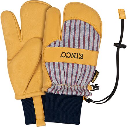 Kinco 1927KWLT Lined Pigskin Lobster Mitten +Knit Wrist - Men's